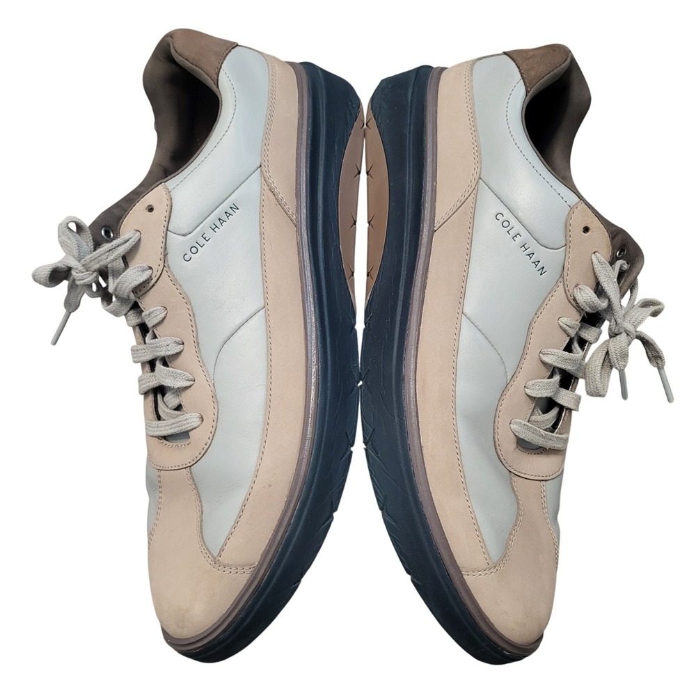 Cole Haan Mens GrandPro FeatherArc Bike Toe Leather Low Top Sneakers size 11.5